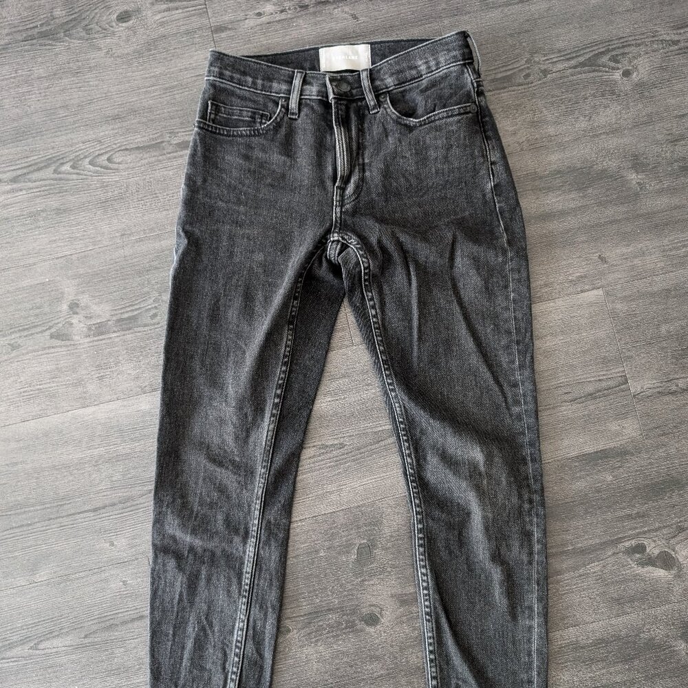 Everlane black mid-rise denim jeans (Size 23)